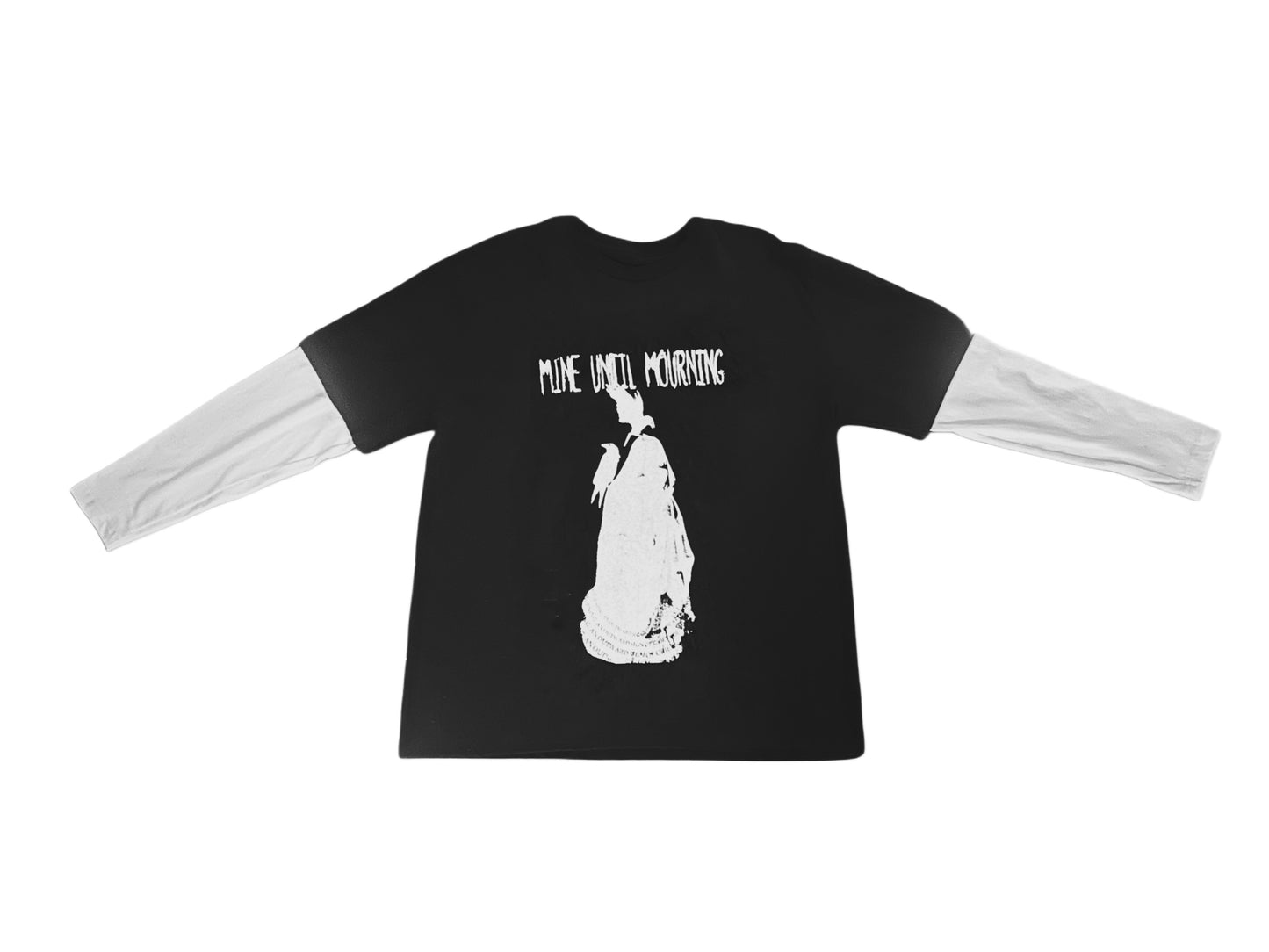 "Crows" Black on White Longsleeve